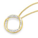 9ct-Gold-Diamond-Circle-Pendant Sale