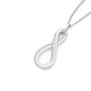 9ct-White-Gold-Diamond-Figure-Eight-Pendant Sale