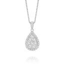 9ct-White-Gold-Diamond-Teardrop-Pendant Sale