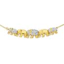9ct-Gold-Crystal-Elephants-Necklace Sale
