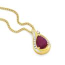 9ct-Gold-Ruby-Diamond-Pendant Sale