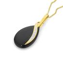 9ct-Gold-Onyx-Diamond-Teardrop-Enhancer Sale