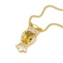 9ct-Gold-Citrine-Diamond-Pendant Sale