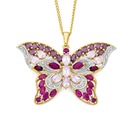 9ct-Gold-Natural-Multi-Colour-Butterfly-Pendant Sale