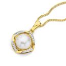 9ct-Gold-Mabe-Pearl-Diamond-Enhancer-Pendant Sale