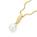 9ct-Gold-Cultured-Fresh-Water-Pearl-Diamond-Enhancer Sale