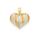 9ct-Gold-Tri-Tone-Striped-Heart-Pendant Sale