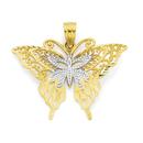9ct-Gold-Two-Tone-Diamond-Cut-Butterfly-Pendant Sale