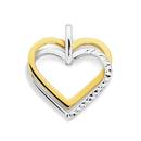 9ct-Gold-Two-Tone-Double-Diamond-Cut-Open-Heart-Pendant Sale