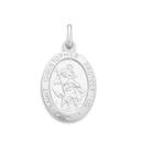 Sterling-Silver-St-Christopher-Oval-Gents-Medal Sale