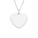 Silver-Plain-Heart-Disc-Pendant Sale