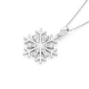 Silver-CZ-Snowflake-Pendant Sale