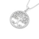 Sterling-Silver-CZ-Tree-of-Life-Pendant Sale