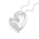 Silver-Pave-Cubic-Zirconia-Heart-Pendant Sale