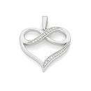 Silver-CZ-Infinity-Heart-Pendant Sale
