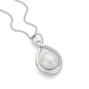 Silver-Cultured-Fresh-Water-Pearl-Cubic-Zirconia-Pendant Sale