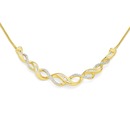 9ct-Gold-Diamond-Twist-Necklace Sale