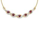 9ct-Gold-Created-Ruby-Diamond-Necklace Sale