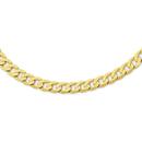 9ct-Gold-55cm-Solid-Bevelled-Curb-Gents-Chain Sale