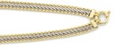 9ct-Gold-Two-Tone-45cm-Hollow-Flat-Weave-Bolt-Ring-Necklet Sale