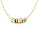 9ct-Gold-Tri-Tone-45cm-7-Lucky-Rings-Necklet Sale