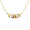 9ct-Gold-Tri-Tone-7-Lucky-Rings-Necklace Sale