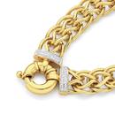 9ct-Gold-20cm-Solid-Diamond-Set-Bolt-Ring-Bracelet Sale