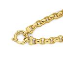 9ct-Gold-20cm-Solid-Oval-Belcher-Bracelet Sale
