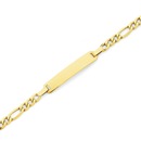9ct-Gold-17cm-Figaro-31-Id-Bracelet Sale