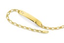 9ct-Gold-15cm-Solid-Figaro-11-Identity-Baby-Bracelet Sale