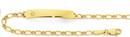 9ct-Gold-16cm-Solid-Figaro-11-Diamond-ID-Bracelet Sale