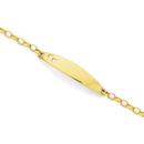 9ct-Gold-165cm-Belcher-Heart-ID-Bracelet Sale