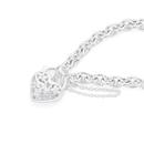 Silver-19cm-Oval-Cable-Filigree-Padlock-Bracelet Sale