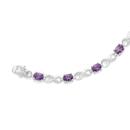 Silver-Oval-Violet-Cubic-Zirconia-Infinity-Bracelet Sale