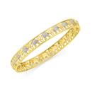 9ct-Gold-Two-Tone-65mm-Solid-Bangle Sale