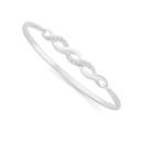 Silver-Cubic-Zirconia-Twist-Loop-Hook-Top-Bangle Sale