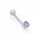 Sterling-Silver-Lavender-Cubic-Zirconia-Belly-Bar Sale