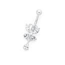 Silver-Stainless-Steel-Crystal-Butterfly-Belly-Bar Sale