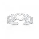 Silver-Filigree-Flower-Heart-Toe-Ring Sale