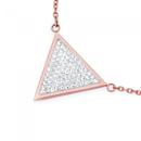 Steel-Rose-Plate-Crystal-Tri-Shape-Necklace Sale
