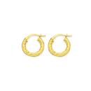 9ct-Gold-on-Silver-10mm-Diamond-Cut-Hoop-Earrings Sale