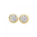 9ct-Gold-on-Silver-Crystal-Studs Sale