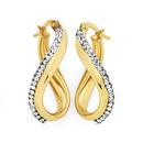 9ct-Gold-on-Silver-Crystal-Hoops Sale