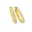 9ct-Gold-on-Silver-Crystal-Hoop-Earrings Sale