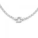Silver-50cm-Solid-Belcher-Bolt-Ring-Necklace Sale