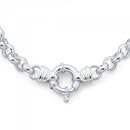 Silver-45cm-Solid-Bolt-Ring-Belcher-Necklace Sale