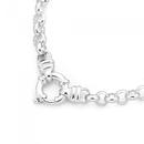 Sterling-Silver-50cm-Solid-Bolt-Ring-Belcher-Necklace Sale