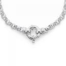 Silver-45cm-Solid-Belcher-Bolt-Ring-Necklace Sale
