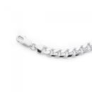 Silver-21cm-Solid-Oval-Curb-Bracelet Sale