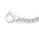 Sterling-Silver-19cm-Curb-Bolt-Ring-Bracelet Sale